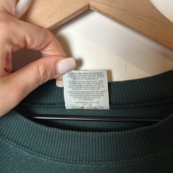 Cabela’s Men Vintage Embroidered Graphic Green Cotton Crewneck Sweatshirt USA XL - Picture 4 of 11